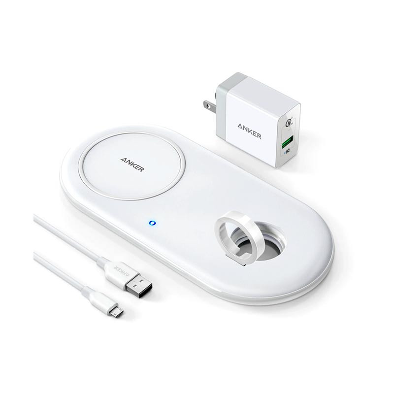 Anker Powerwave+ Pad With Watch Holder B2570 White