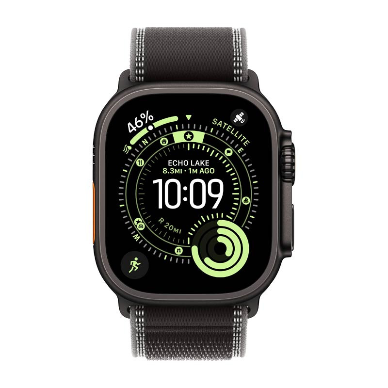 Apple Watch Sport Ultra 3 49mm Sport Loop (Black Titanium, Black/Charcoal Trail Loop)